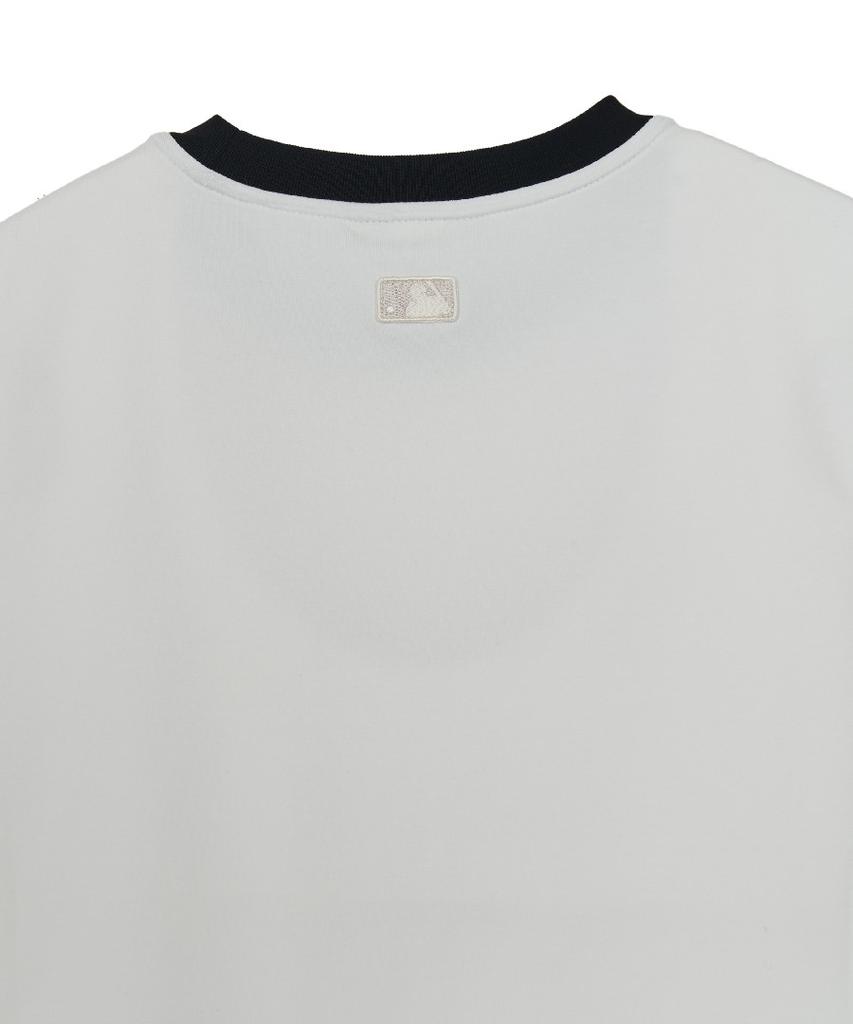 Emelbi Women'S Summer Fruit Ringer Slim Semi-Crop Short Sleeve T-Shirt Ny (White)