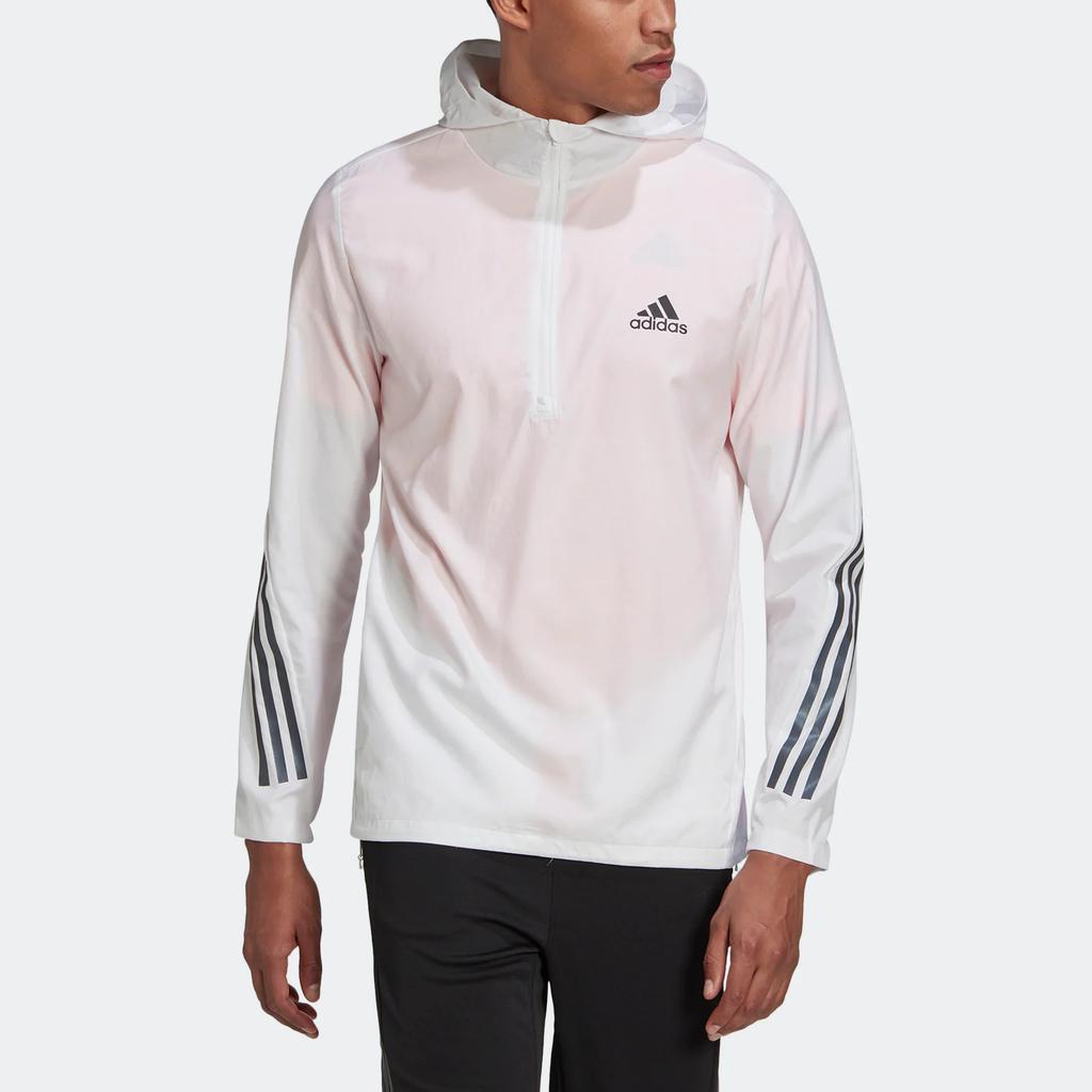Adidas Run Icons Jacket With Logo Men Outerwear White HN2877