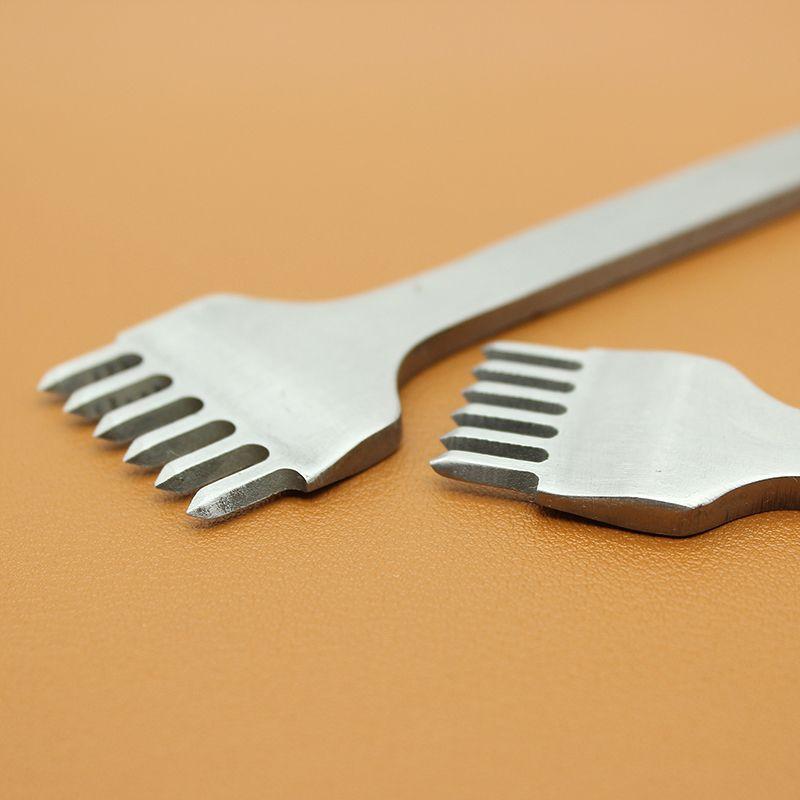 BEPAN Leather Punching Tool 3/4/5/6mm Alloy Material Leather Art Hand Sewing Tool Set Handmade Craft Production Supplies