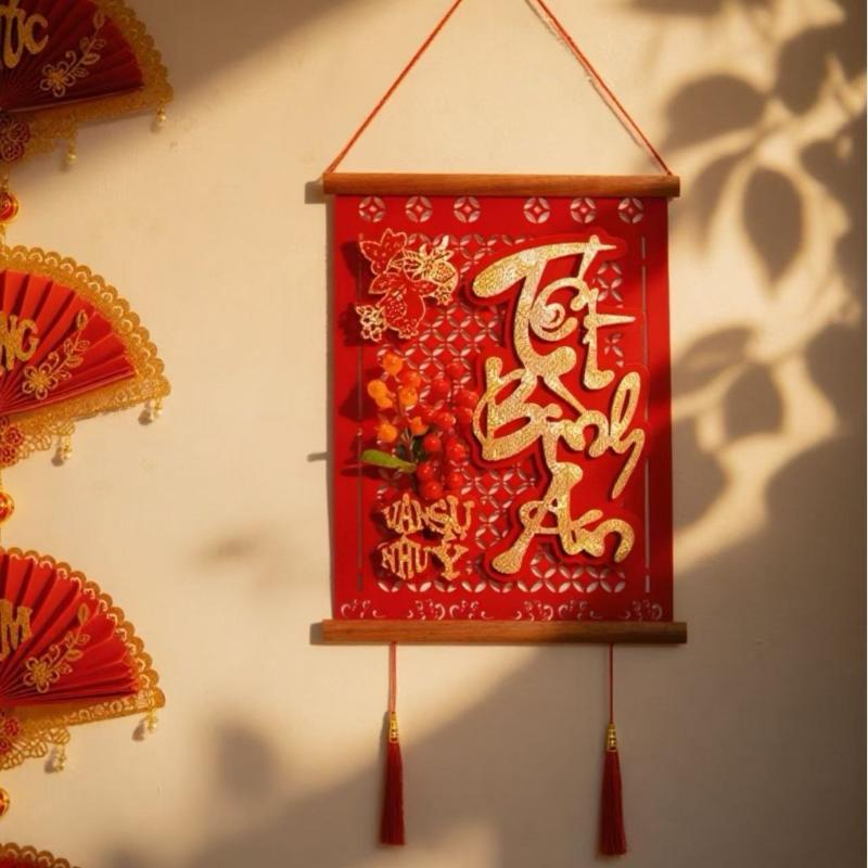 Horse Year 2026 Vietnamese Festive Ornaments, Spring Festival Tet Decor, New Year Wall Hanging Pendants Atmosphere.