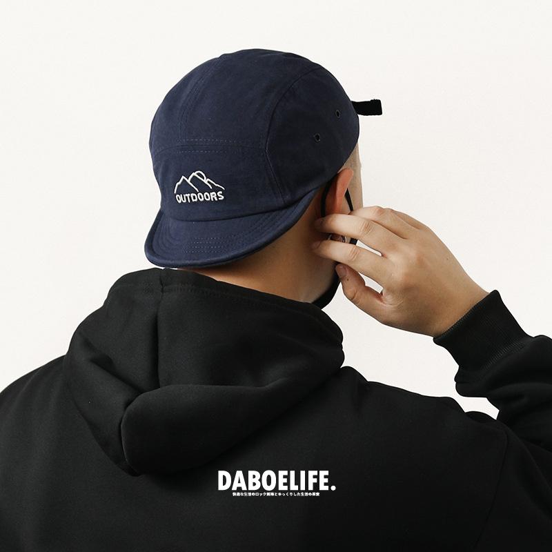 Short Brim Cotton Baseball Cap Men Women Casual Vintage Dad Hat 5 Panel Adjustable Trucker Cap Summer Outdoor Sports Camping Hat
