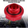 Acouto Automotive Replacement Oil Filler -Aluminium Alloy Oil Filler Cover Engine Fuel for Car (Red)
