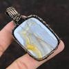 Blue Lace Agate Pendant Labradorite Pendant Copper Wire Wrapped Pendant Handmade Jewelry Gift For Him Gemstone Wire Pendant Wrapped Jewelry