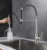 Nickel/Black 304 Stainless Steel Pull-out Kitchen Sink Faucet Deck Mounted 360° Rotation Stream Sprayer Nozzle Kitchen Sink Tap