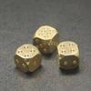 2pcs metal dice solid brass gold high-quality 6-sided game dice hand polished stress relieving family party 15mm toy creative
