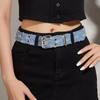Pop Punk Denim Dopamine Style Jeans Belt Gothic Waist Belt  For Men Women All-Match Coat Dress