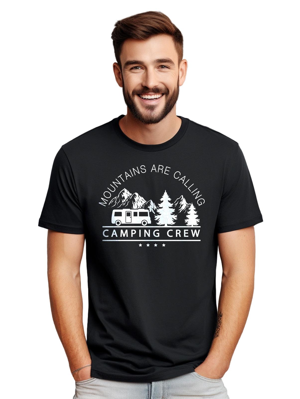Camping Life T-Shirt Mens Womens Tees Top - Funny and Adventure-Read y! Funny T-Shirt Mens Womens Tees Top, Unisex Printed S