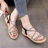 Fashion With Low Heels Roman Style Sandals for Women Vip Luxury Summer Chic and Elegant Woman Shoes Cheap Liquidation Casual Daily Shoe