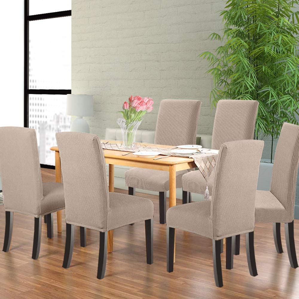 Dining Chair Cover Jacquard Spandex Slipcover Protector Case Stretch for Kitchen Chair Seat Hotel Banquet Elastic
