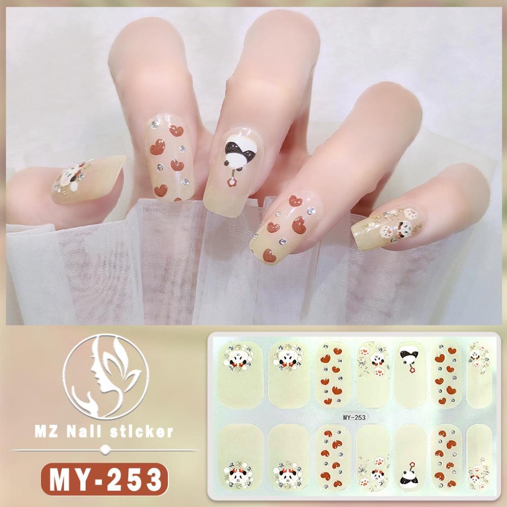 Three-dimensional Waterproof No-bake Gel Nail Polish Film Full Sticker European and American Sexy Nail Film Paper Nail Film Paper