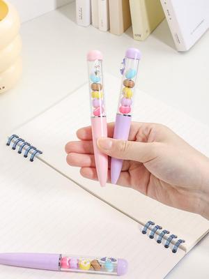 High-Value Donut Rotating Ballpoint Pen - Fun DIY Stacking Pen for Elementary Students and Girls