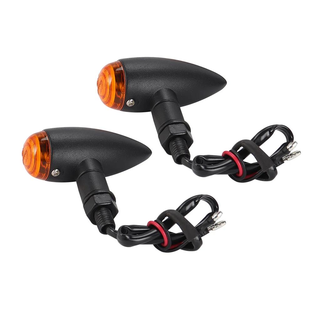 For Harley Touring Road Glide Sportster Bobber Chopper Motorcycle Bullet Turn Signal Indicator Light Universal Lamp 10mm Thread