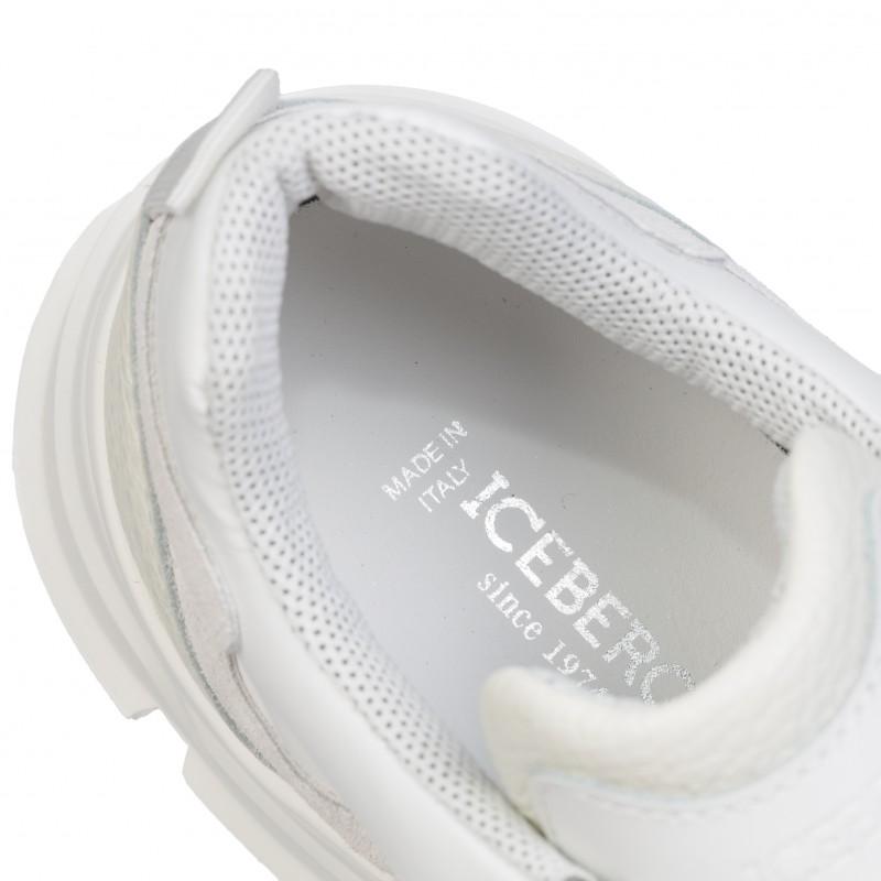 Iceberg Italienische Leder-Sneaker neu weiß - Größe: 43