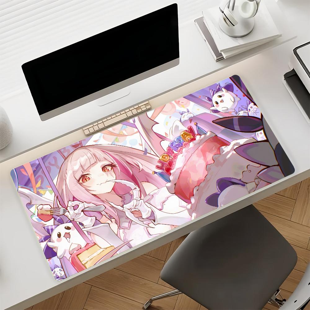 Gaming Mouse Pad Large Desk Mat Antislip Stitched Edges Pink Spider Anime Girl Print Keyboard Pad for Gamer Home Office