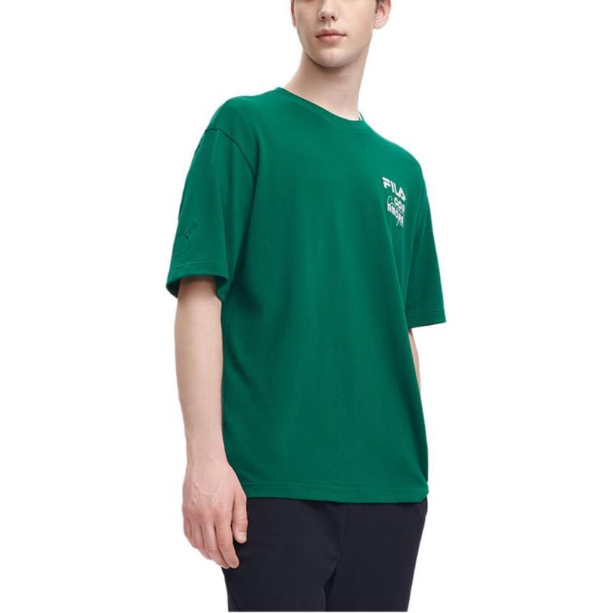 FILA T Shirts Unisex Green Crew Neck Moderate F11U329103F-GN