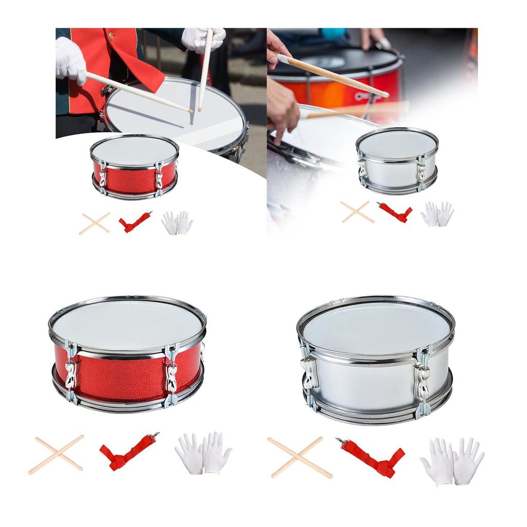 11" Snare Drum, Music Learning Lightweight Portable Musical Instrument Music Drum Percussion Instrument for Beginners, Children