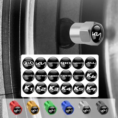 Car Tire Valve Caps Auto Accessories for Sportage Rio Sorento Soul Picanto Optima Ceed Forte Cadenza Cerato K1 K2 K3 K4 K5 K