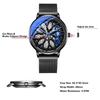 SOLLEN Men's Automatic Car Watch, 3 ATM Water Resistant, Luminous, for Adults and Car Enthusiasts - 42.5mm, Blue, Casual.