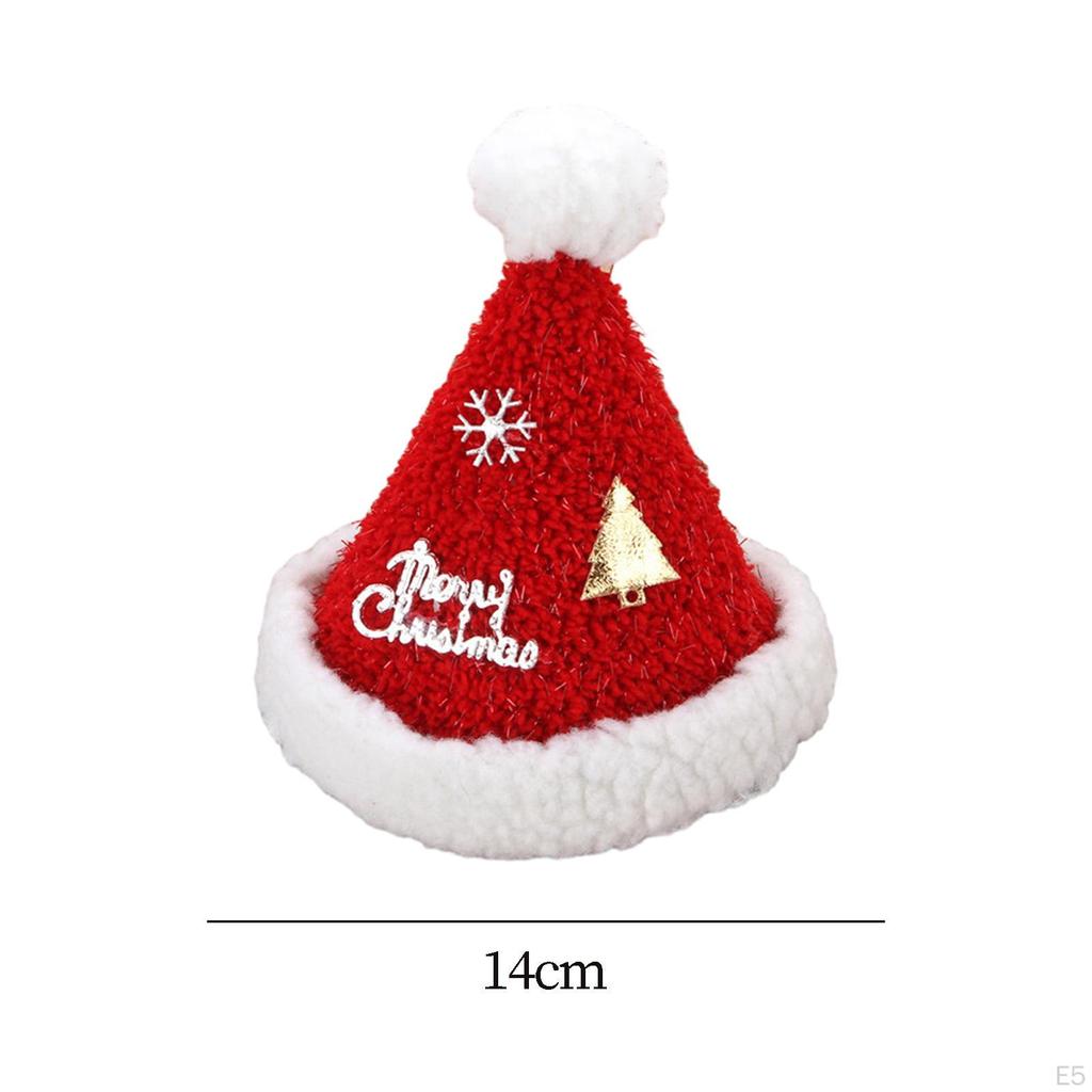 Christmas Hat Hairpin Headdress Decorative Headwear Xmas Clips for Stage Performance Party