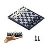 Chess Set Travel Chess Set 20 X 20cm Magnetic Foldable Convenient Storage for Adults, Children, Travel, Beginners (Black and White Pieces)