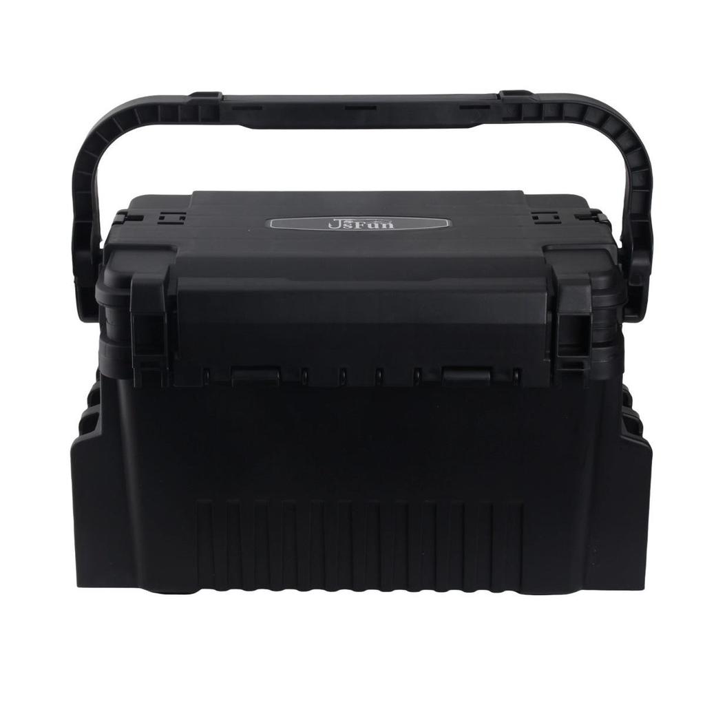 Fishing Tackle Box Set: Includes Large Capacity Storage Box, Rod Holder, Cup Holder, and Lure Storage.