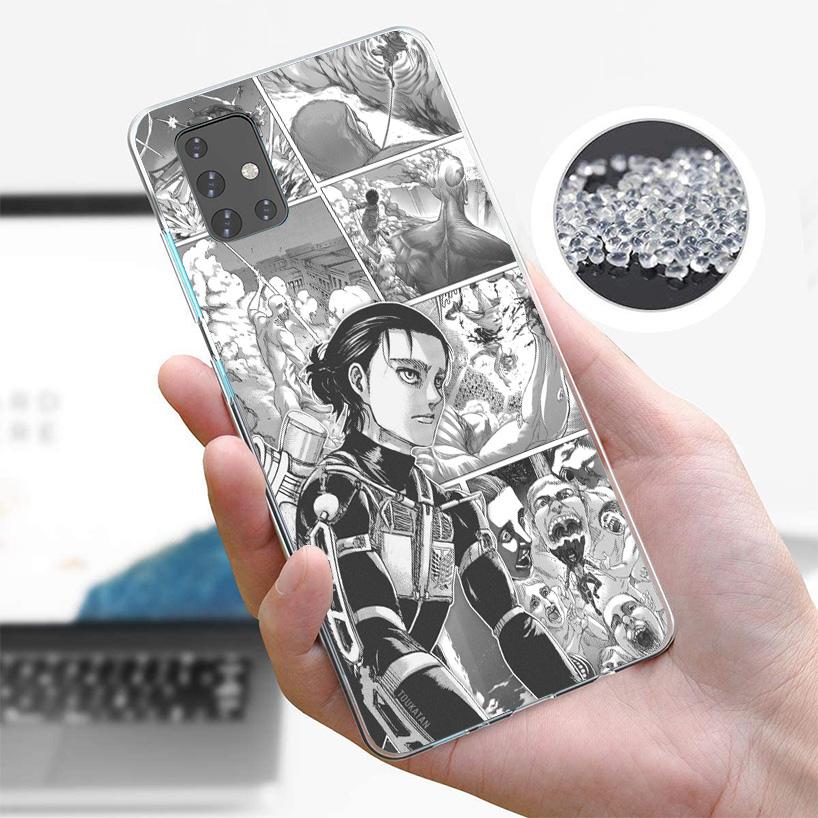 Attack Anime Cover Phone Case For Samsung Galaxy A12 A22 A32 A52 A72 A02S Phone Case Note 20 Ultra 10 S10 Plus A51 A71 A50S A20S