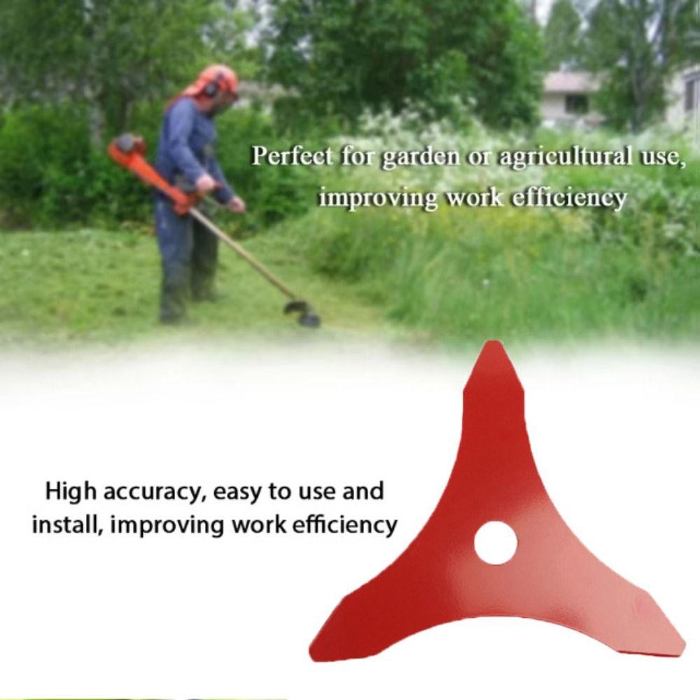 3 Tooth Design Brush Cutter Manganese Steel Cutting Plate Grass Cutter Straight Shaft Lawn Mower Cutter Garden Tools