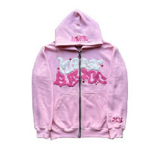1121 Puff Letter Zip-Up Hoodie