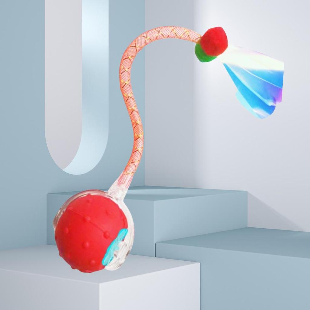 Automatic Cat Teaser Ball with Dragonfly Tail - Interactive, Self-Entertainment Toy for Physical Activity and Decompression
