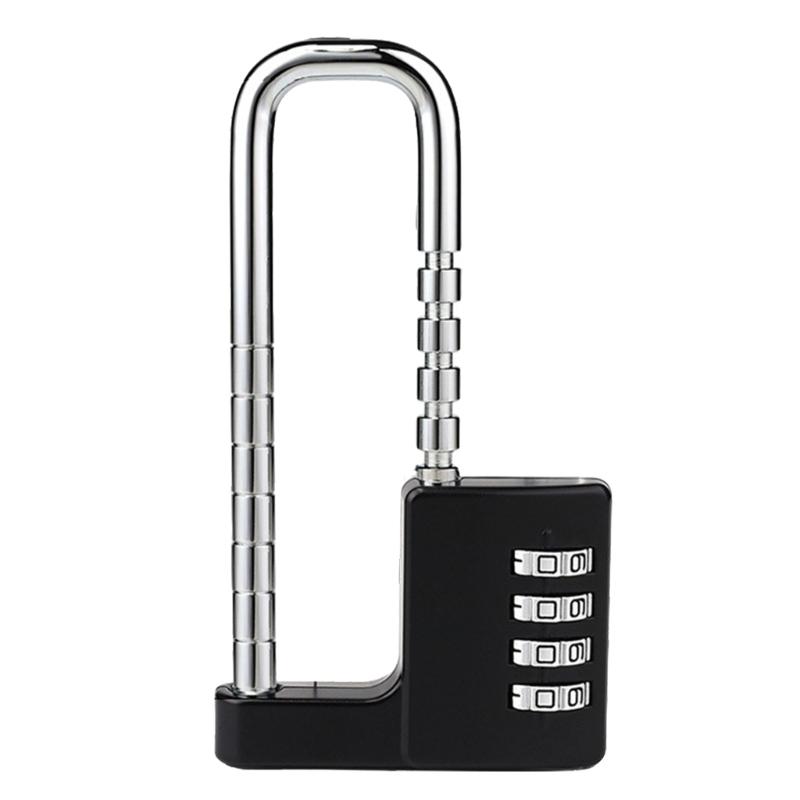 

Multipurpose Long Shackles Padlock Combination Lock with Extendable Shackles Aluminum for Secure Lockers & Cabinet Access 1 чёрный