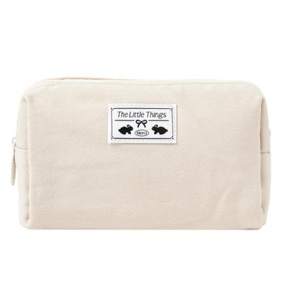Cotton Label Pouch Ivory (37003378)