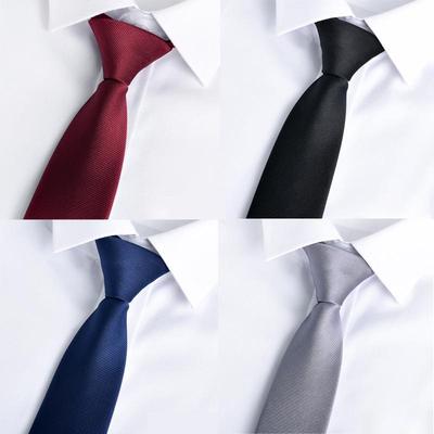 Unisex 6CM Schlips mit einfachem Reißverschluss im koreanischen Stil