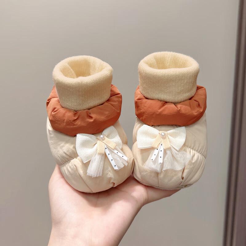 

Thickened Velvet Baby Girl Princess Shoe Socks, Non-Slip, 0-12 Months, Ideal for Autumn/Winter M Inner Length 12.5cm (Recommended 7-15 Months)