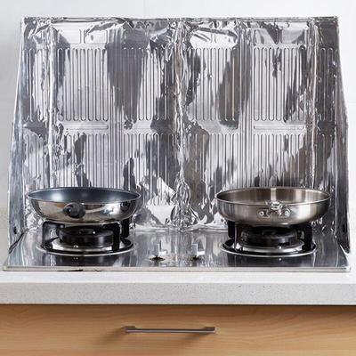 Keuken Dubbel Gasfornuis Aluminiumfolie Spatbeschermer & Hittebeschermer