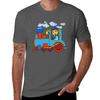 Locomotive Steam Locomotive Tshirt Odor Resistant Short Sleeve Top