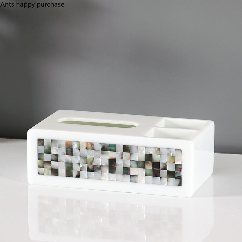 Resin Shell Bathroom Five-piece Set Home Wash Set Mouthwash Cup Toothbrush Holder Soap Dish Storage Tray Tissue Box Storage Box