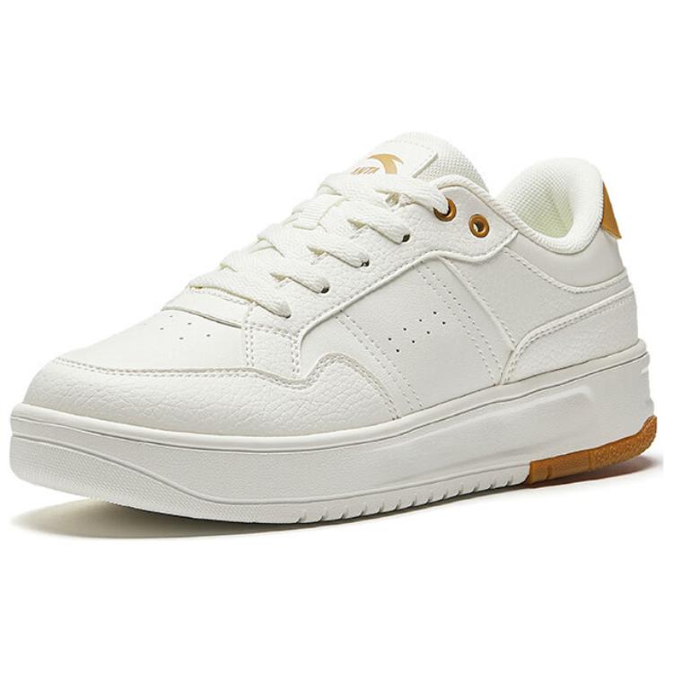 New Anta Broken Bamboo Anti Slip Wear Resistant Low Top Skateboard Shoes Women's White 122518012-1