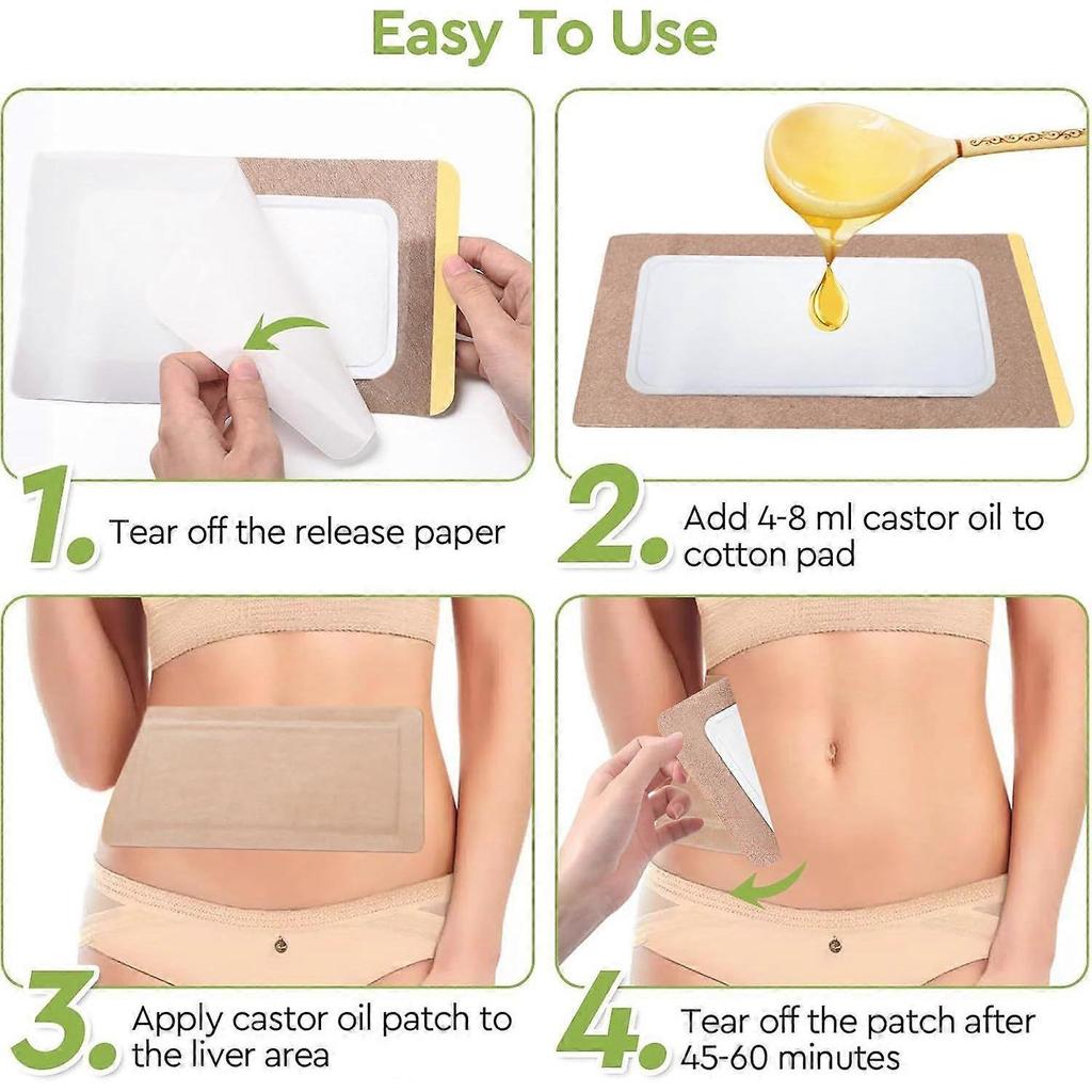 2025 Latest Model  10pcs Castor Oil Pack Wrap, Large Castor Oil Pack