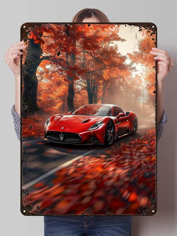 Maserati Classic Car Metal Poster Bedroom Decoration Living Room Decor Men Custom Metal Tin Signs for Garage Wall Art Decoration