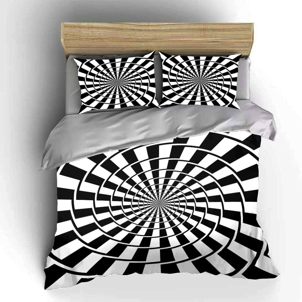 Modern Spiral Pattern Set Design  Kid'S And Adults' Bedroom Decor, Exquisite Three-Piece Bedding Set Gift