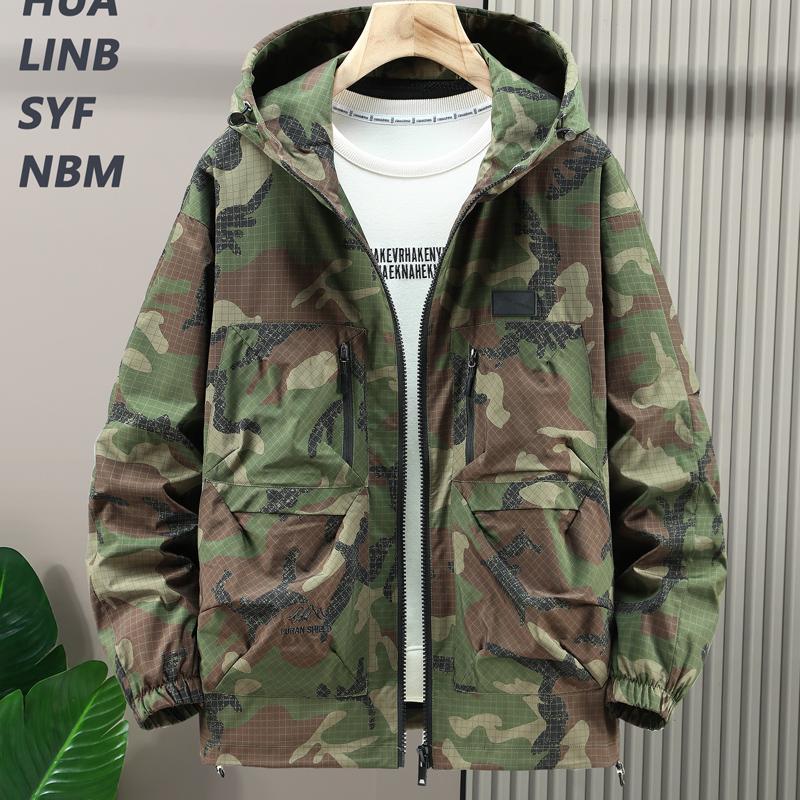 

Чоловічі куртки великих розмірів 5XL-12XL, верхній одяг, модний чоловічий тренч з кількома кишенями і довгими рукавами 12XL армія зелений колір