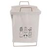 Iron Frame Folding Dirty Clothes Basket with Handles Waterproof Cotton Linen Foldable Laundry Storage Basket Type A L