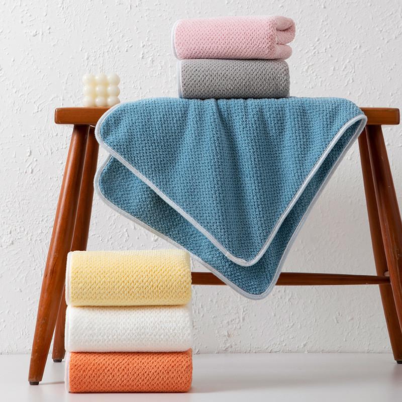 Home Spa Coral Fleece Bath Towel Set With Fast Drying Absorbent For Family Use