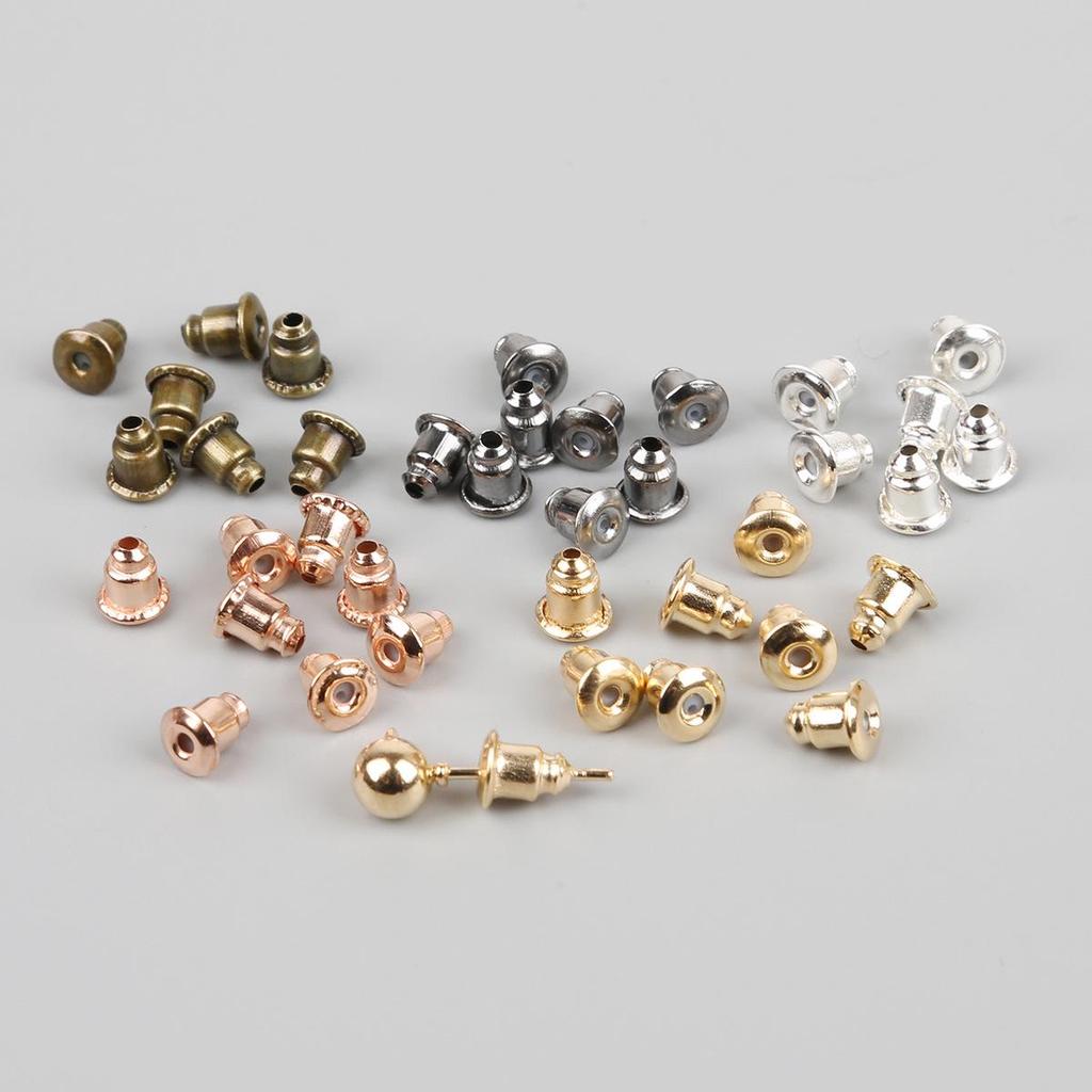 100 Anti-Slip DIY Earbud Tips and Earring Backs - Universal Fit