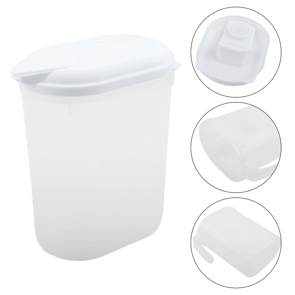 Kessel Plastikkrug PP 1 Stück Milchgetränke Plastik Sommer Wasser Wasserkrug 125g 18*19*13cm Behälter Krug mit Deckel Exquisit