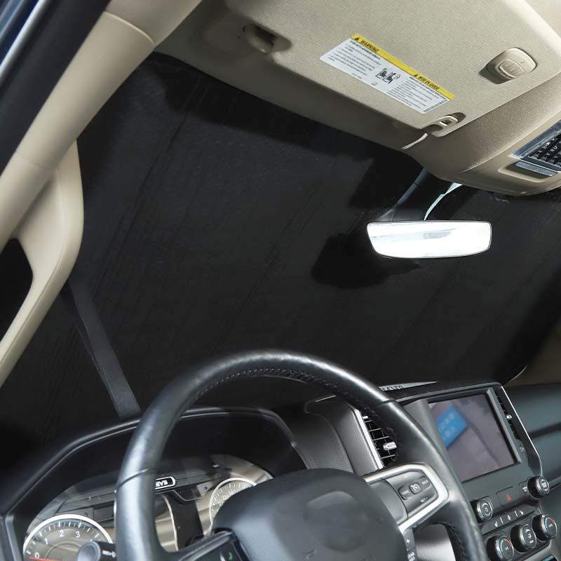 Car Front Windshield Sunshade Window Shade Foldable Sun Visor Car Cover Fit for Dodge RAM 2018 Up Intrerior Accessories