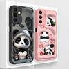 Case For Samsung A15 A 15 Cute Panda Soft Cover For Galaxy A15 Phone Cases Anti Drop Liquid Silicone High Quality Back Protector