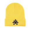 Knitted Hat Autumn and Winter New Embroidered Cross Pullover Hat Men's Personality Street Hip Hop Cold Hat Women's Tide