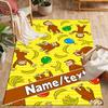 Curious Monkey Party Personalized Name Floor Mat Perfect for Bedrooms Study room Dormitory Playrooms Anti-slip Rug Decorate Offices