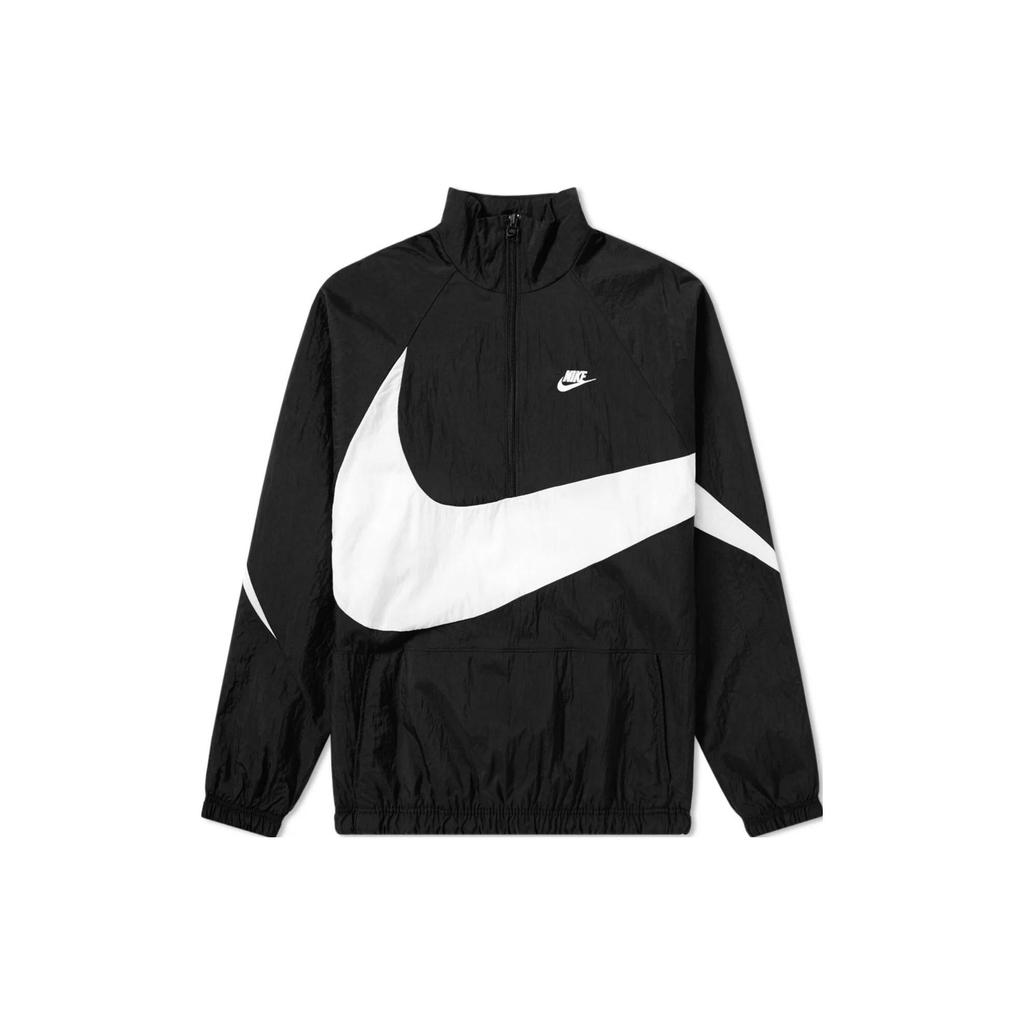 Nike Color Block Half-Zip Stand Collar Jacket Men Outerwear Black AJ2696-010